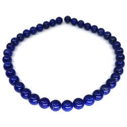 blaue runde Lapis Lazulikette