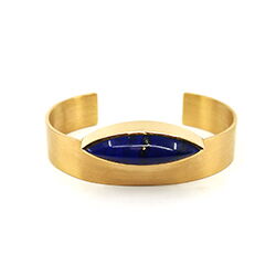 Armreif mit blauem Lapis Lazuli Navette