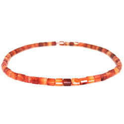 orange laengliche Carneolkette