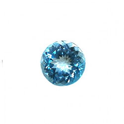 blauer runder Zirkon Edelstein