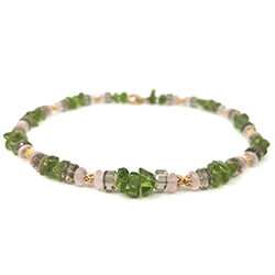gruen weisses Turmalinarmband