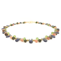 orange gruen graues Armband