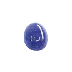 blauer ovaler Tansanit Cabochon Edelstein
