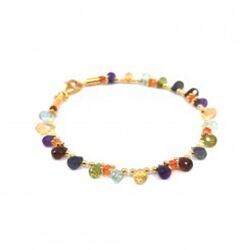 Armband mit Perlen und bunten Tropfen