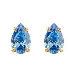 blaue diamant Ohrstecker in tropfen