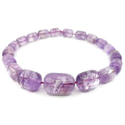 violette ovale Amethyst Steinkette