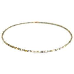 Zarte graue Rohdiamant Design Goldkette