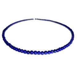 blaue Lapislazulie Kette runde Kugeln