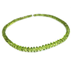 gruene Peridot Rondellkette