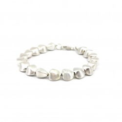 ovale Silberelemente Armband