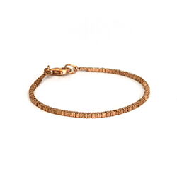 Filigranes Plaettchen Silberarmband rosevergoldet
