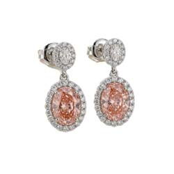 Pinke Diamant Juwelen Ohrhänger