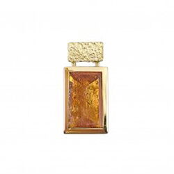 goldfarbener, rechteckiger Imperial Topaz Goldanhänger
