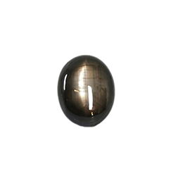 schwarzer ovaler Sternsaphir Edelstein