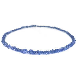 blaue Saphir Tropfenkette