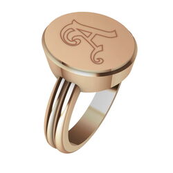Rotgold Siegelring mit Gravur 3D Druck