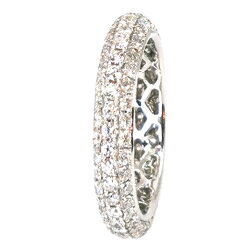 weisse runde Brillanten umlaufen in Weissgold Ring