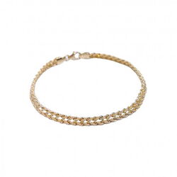 Armband aus zwei geflochtenen goldketten