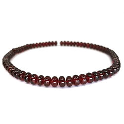 rote grosse Granat Rondelle Kette