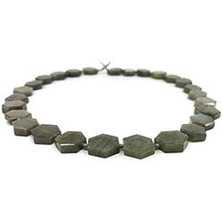 flache Saphir Kristall Scheiben Kette