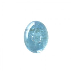 blauer ovaler Aquamarin Cabochon Edelstein