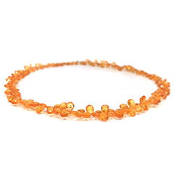 orange Mandarin Granat Tropfen Kette