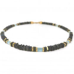 Aquamarin und Labradorit Kette - Island Ray Alba