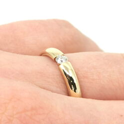 Spannring mit Diamant in Gelbgold
