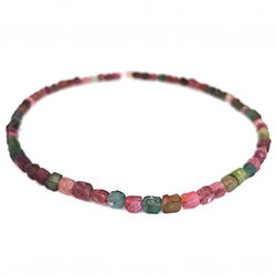 bunte Turmalin Naturform Kette