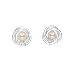 Silber Ohrstecker mit Perlen