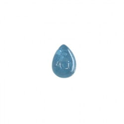 blauer Aquamarin Tropfen Cabochon Edelstein