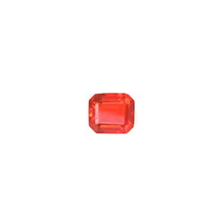 eckiger oranger Feueropal Edelstein