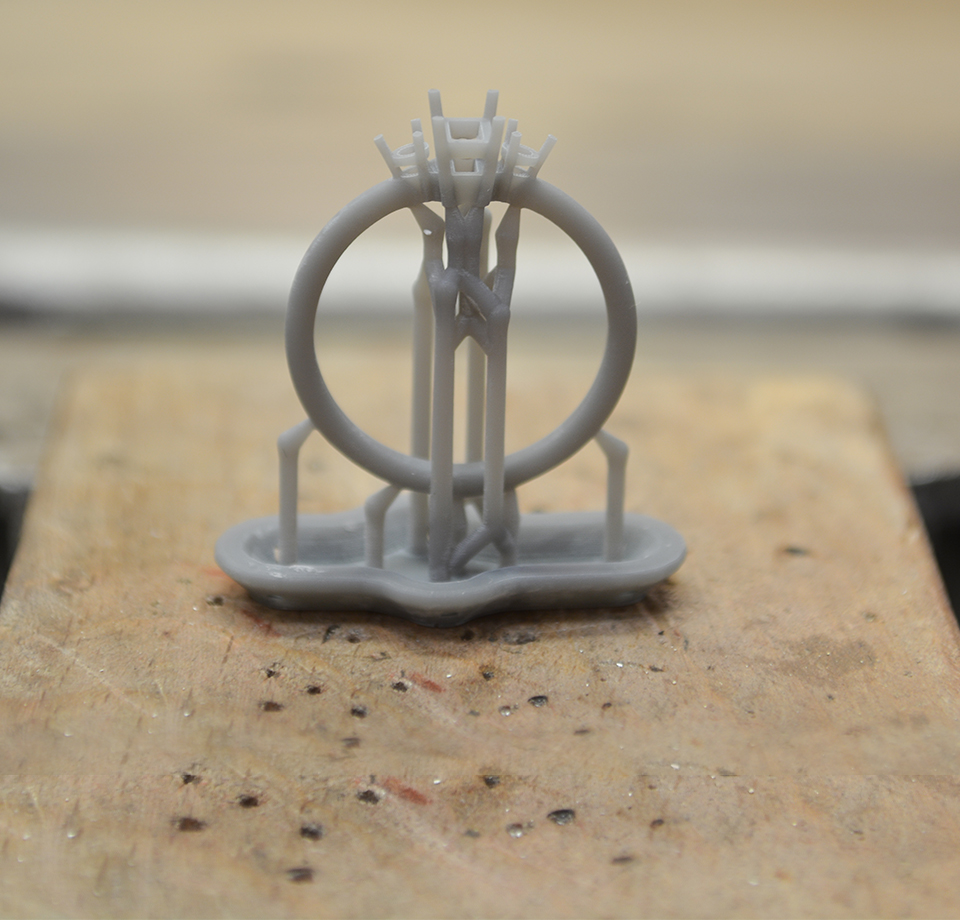3D Druck Rohling fuer einen Ring Goldschmiede Albath