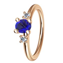 Rosegoldener Verlobungsring mit Tansanit und Brillanten