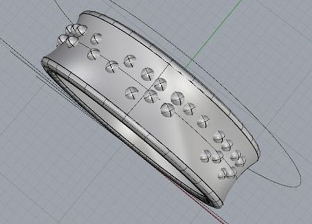 CAD Entwurf eines Ringes Goldschmiede Albath
