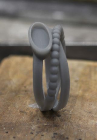 grauer 3D druck Ring Goldschmiede Albath