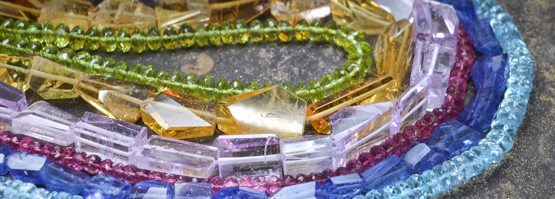 bunte Steinketten Goldschmiede Albath