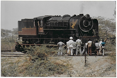 Eisenbahn Indien Dampflokomotive Goldschmiede Albath