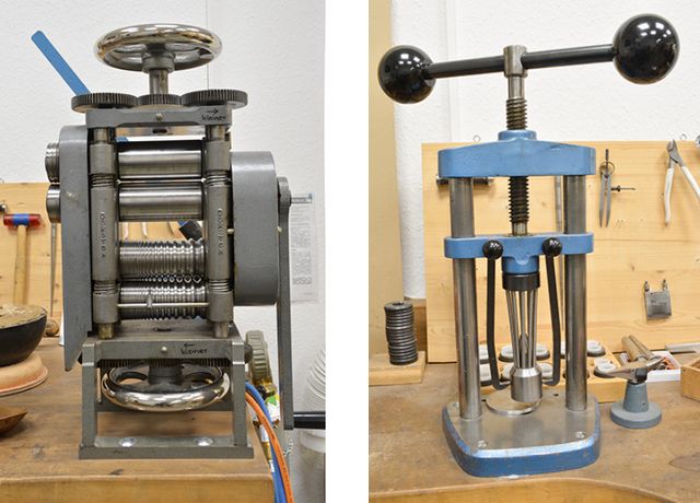Walze und Trauring Erweiterungs-Maschine Goldschmiede Albath